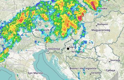 Radarske snimke: Grmljavinska oluja sve je bliže Hrvatskoj, poharat će nas s dvije fronte
