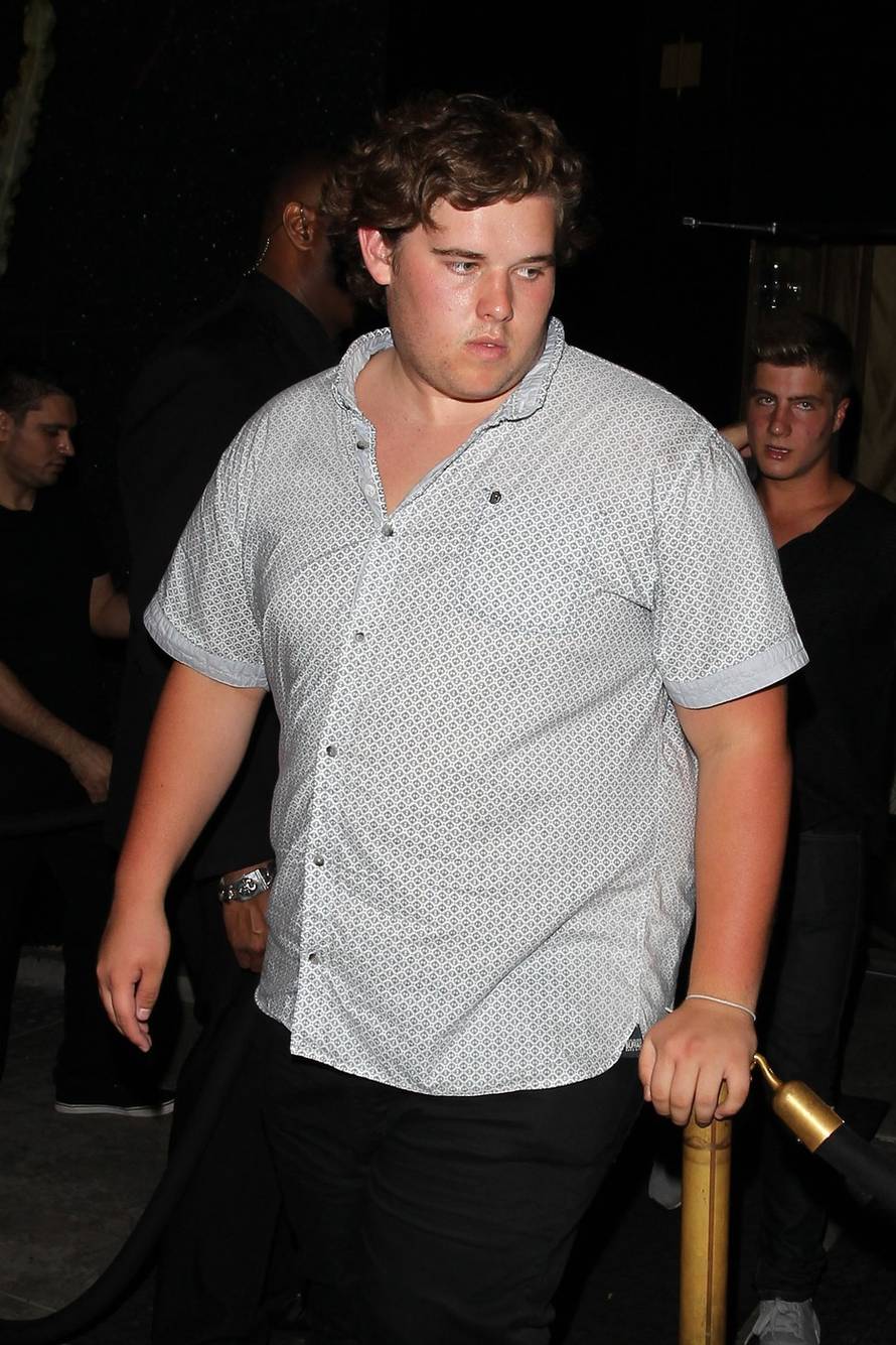 Christopher Schwarzenegger wraps up a night out at Bootsy Bellows Christopher Schwarzenegger