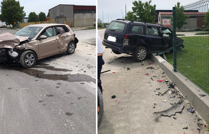 Sudar u Lučkom: Od siline auto kroz ogradu završio u dvorištu