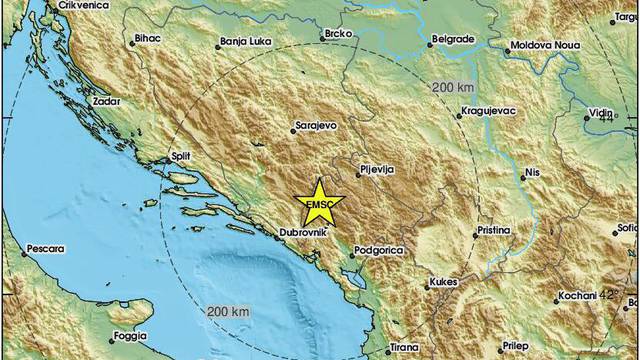 Potres u Crnoj Gori, osjetio se i na jugu Hrvatske: 'Bilo je jako'