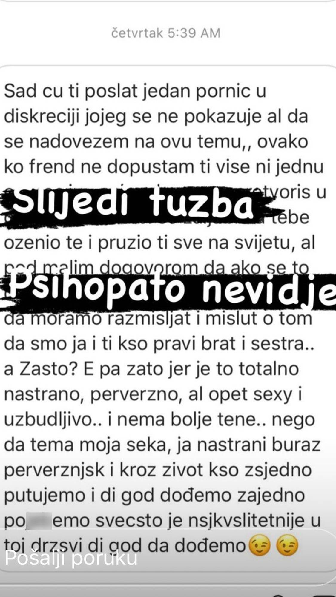 Mandarini opsjednuti pratitelj slao neugodne poruke, prijeti mu tužbom: 'Psihopat neviđeni'