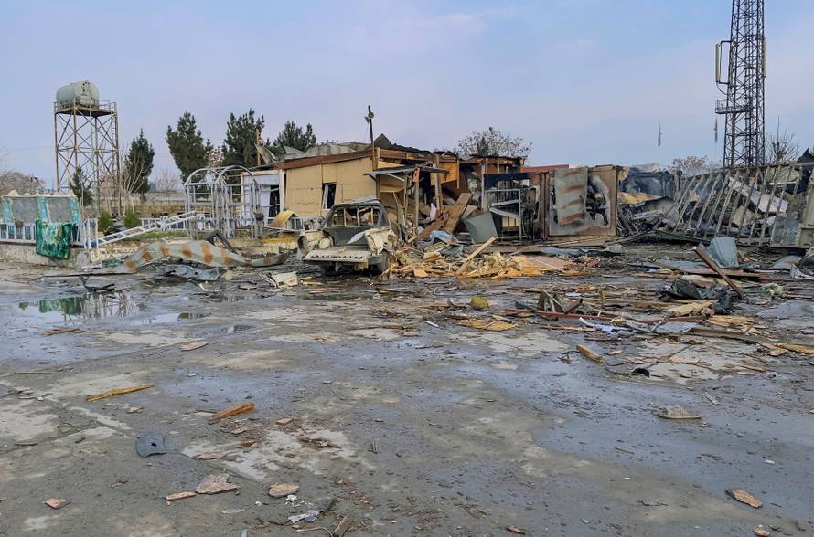 Aftermath of an air strike in Kabul