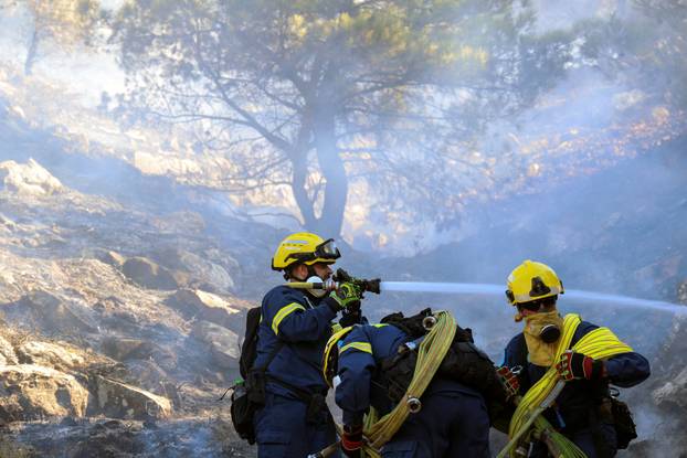 Wildfire on the island of Chios