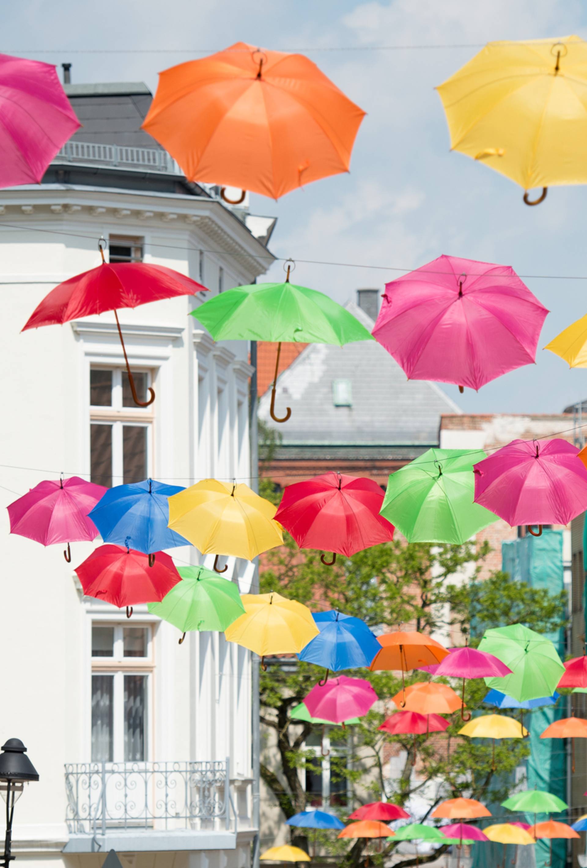 Colourful umbrellas