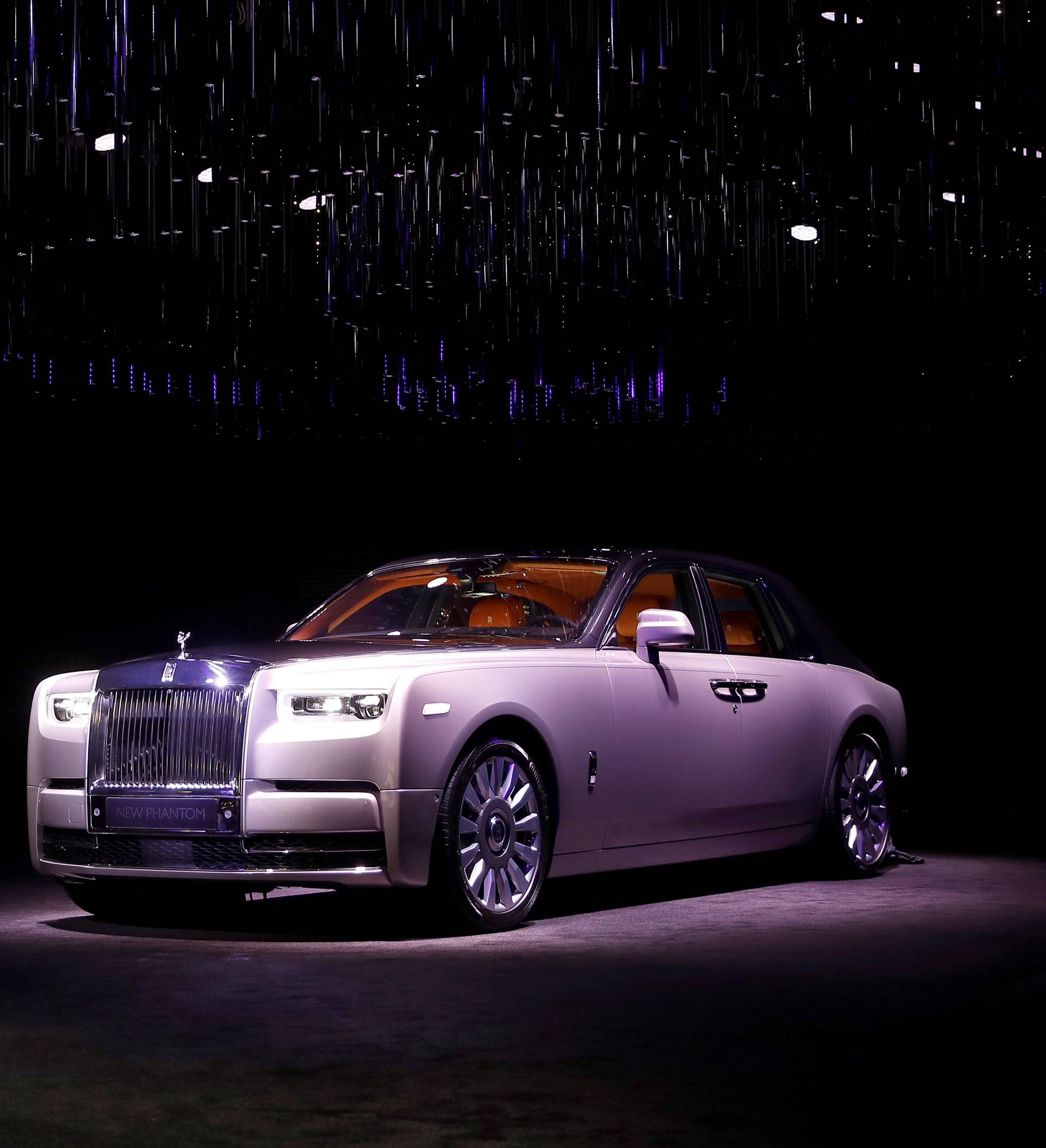 The new Rolls-Royce Phantom is premiered at an event at Bonhams and in conjunction with an exhibition of previous models of the car, in London