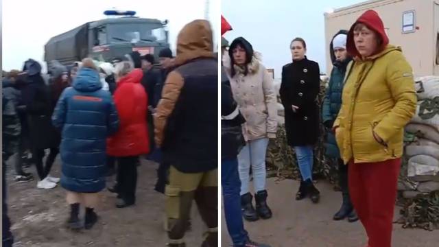 Žene mobiliziranih Rusa stigle pred vojni centar:  'Izbavite ih iz rata, spremna sam vas potrgati'