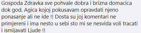 Domaćicu pohvalili gledatelji: 'Svaka čast Zdravki, ali nažalost svijet je pokvaren i nerealan'