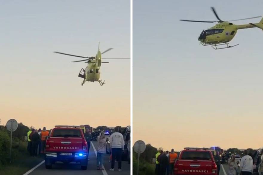 Te&scaron;ka nesre&cacute;a na Cresu: Vatrogasci rezali lim da spase trudnicu, stigao i helikopter
