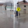 VIDEO Dalmacija na udaru jake oluje: More se izlijeva na obalu! Pomorski promet je u prekidu...