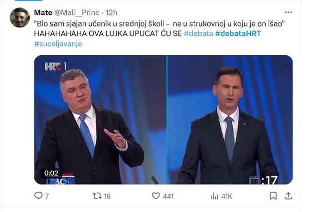 FOTO Internet se još nije ugasio! Ljudi o debati: 'Slogan drugog kruga je - kakvo je, takvo je...'