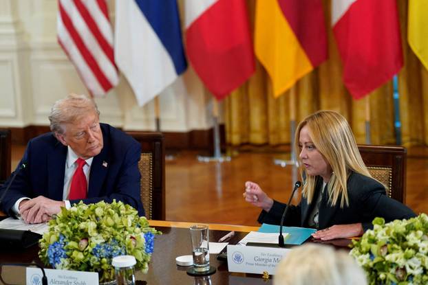U.S. President Trump meets with Ukrainian President Zelenskiy and European leaders, in Washington, D.C.