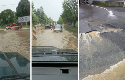 VIDEO Poplavile ulice u Kutini: 'Ne pamtimo ovakvo nevrijeme'