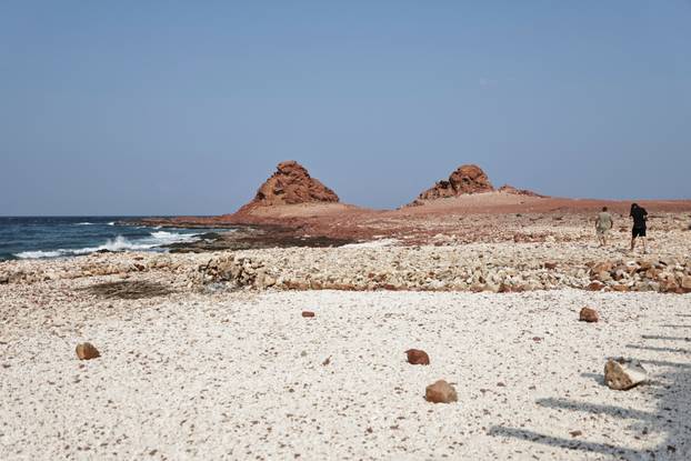 FILE PHOTO: Foreign visitors tour an area of the Socotra Island