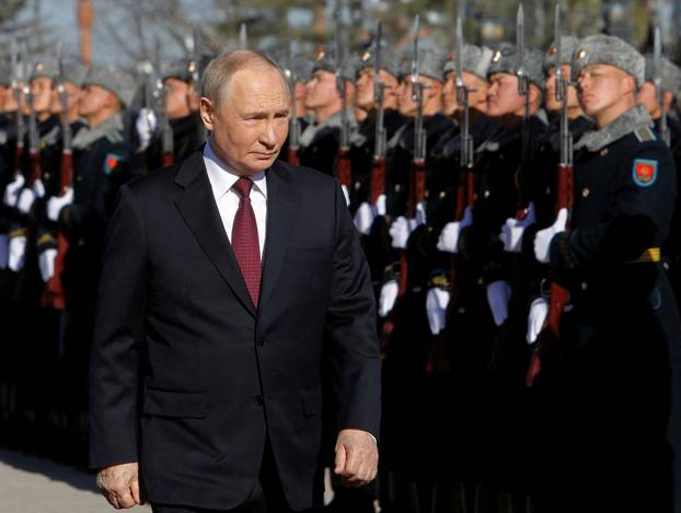 Russian President Vladimir Putin meets with Kyrgyz President Sadyr Japarov in Bishkek