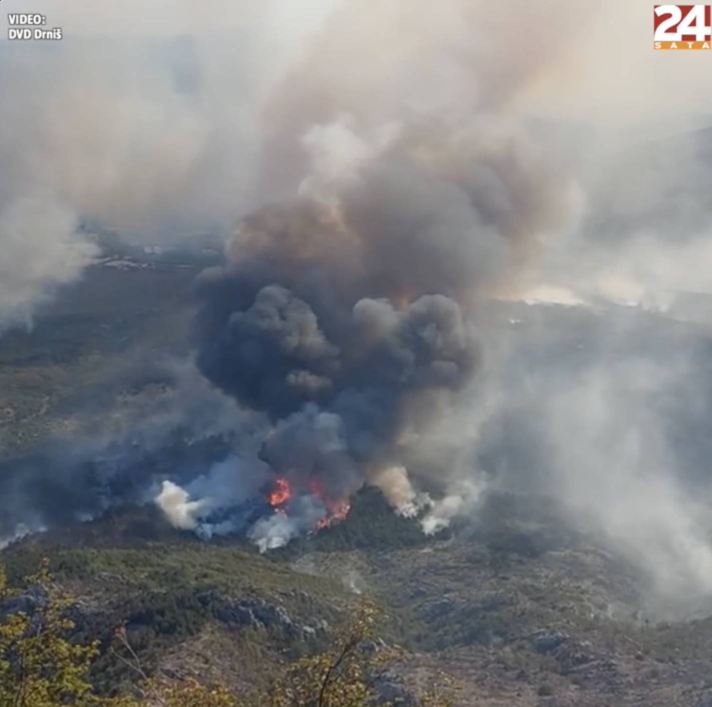 VIDEO Požar danima 'guta' Dinaru: 'Situacija nije dobra, riječ je o velikoj vatrenoj liniji'