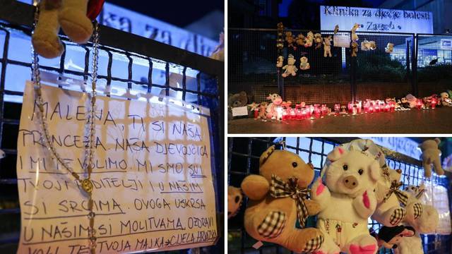 Građani ispred Klaićeve ostavili igračke za preminulu djevojčicu: 'Svi smo ti roditelji, volimo te'