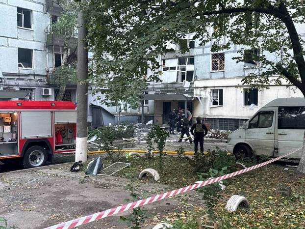 Aftermath of a Russian missile attack in Dnipro