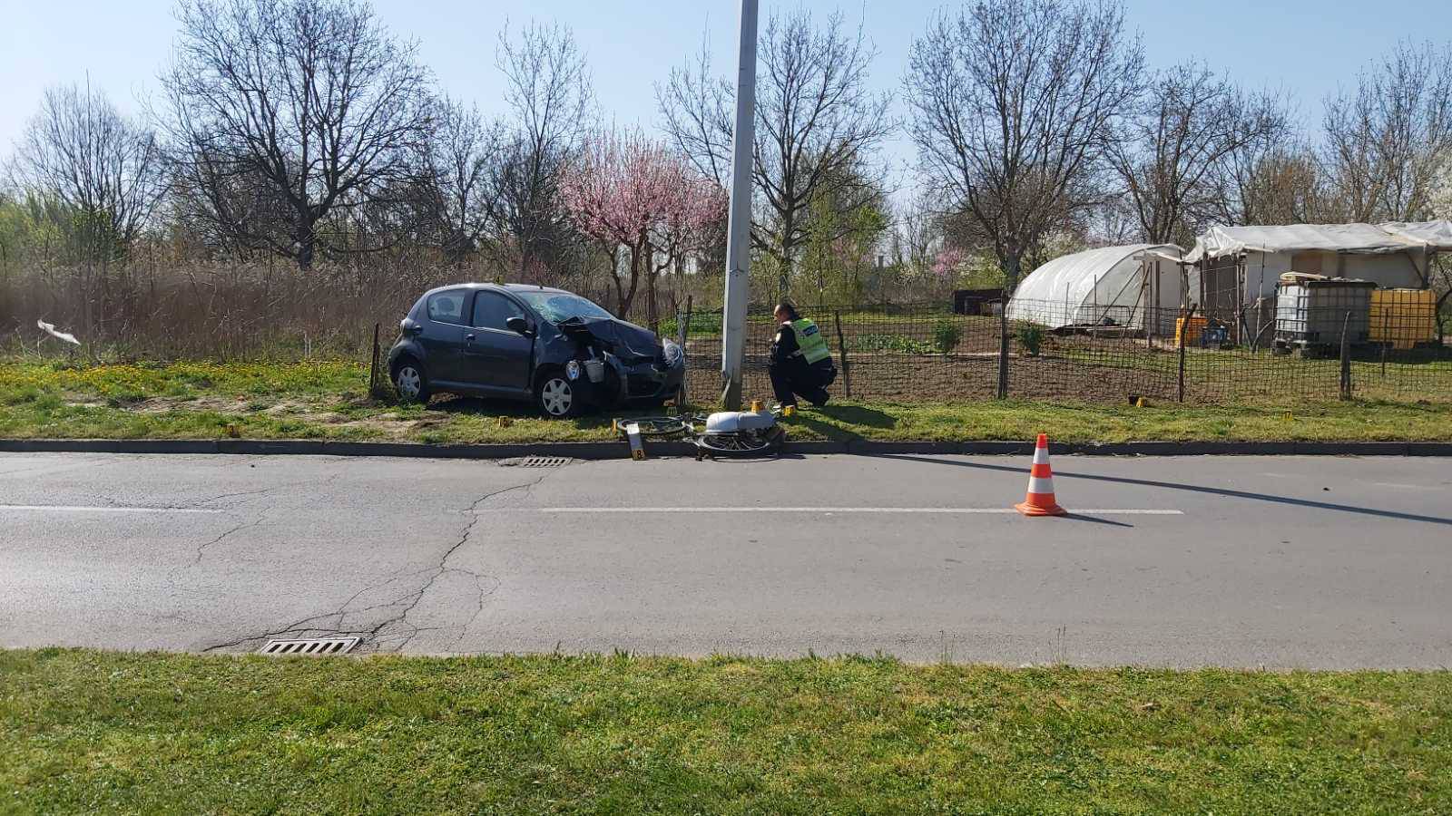 Žena (37) je izgubila kontrolu nad autom i udarila biciklisticu