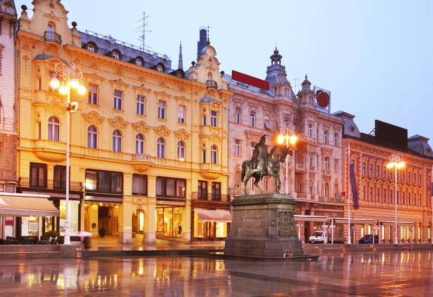 Ban,Jelacic,Square,In,Zagreb.,Croatia