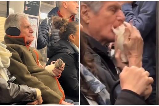 VIDEO Prizor iz pari&scaron;kog metroa postao hit: Mu&scaron;karac nosi i ljubi &scaron;takora u glavu. Ima i ma&scaron;nicu!