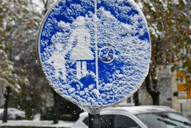 Slavonski Brod: Gusti snijeg stvara probleme i zastoje u prometu