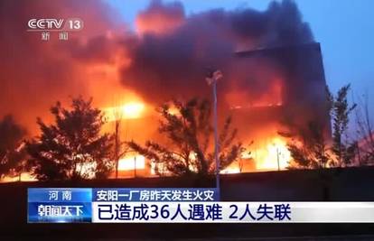 U požaru u kineskoj tvornici 36 mrtvih: Nestalo još dvoje ljudi