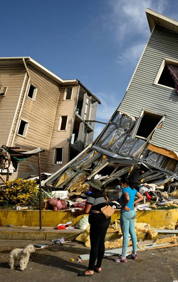 Aftermath of earthquakes in La Guaira
