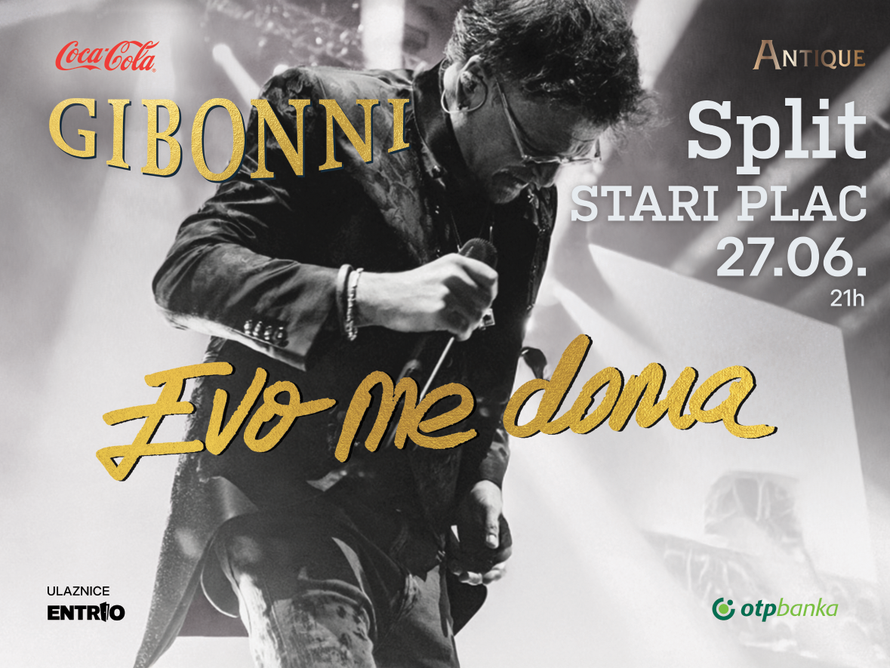 "Evo me doma": Gibonni najavio koncert u Splitu na Starom Placu 27. lipnja!