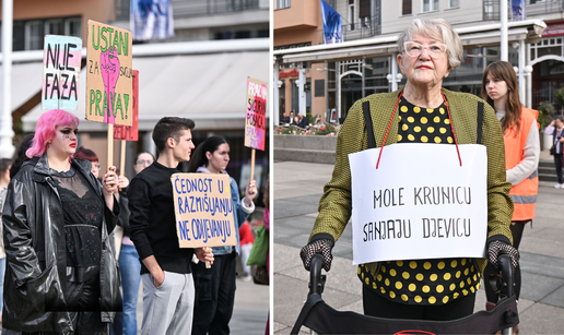 Poznata zagrebačka aktivistica na Trgu poručila moliteljima: 'Mole krunicu, sanjaju djevicu'