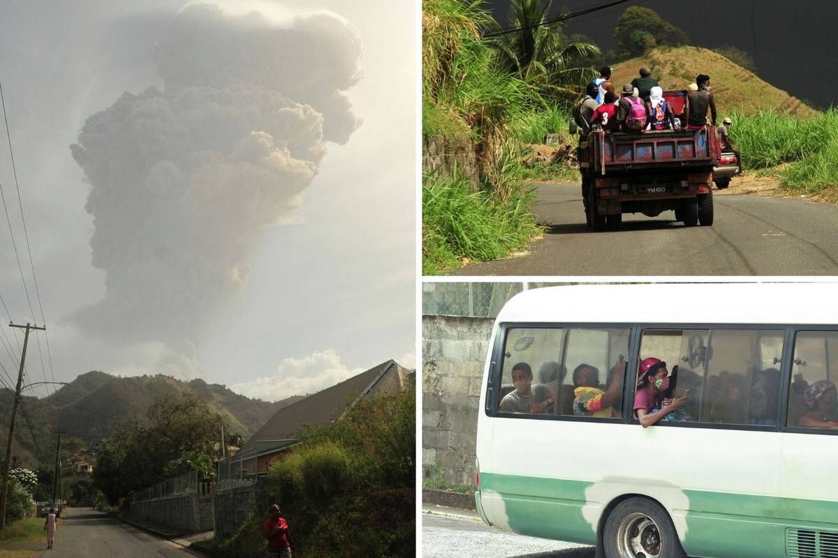 Evakuacija stanovništva zbog erupcije vulkana na Karibima
