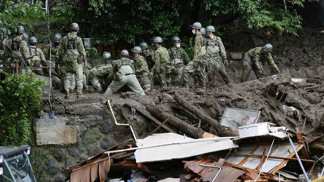 Aftermath of mudslide in Atami