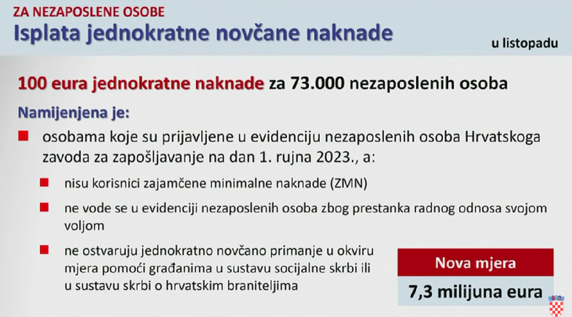 Evo tko su dobitnici Vladinih mjera: Umirovljenici će dobiti 160 eura, nezaposleni 100...