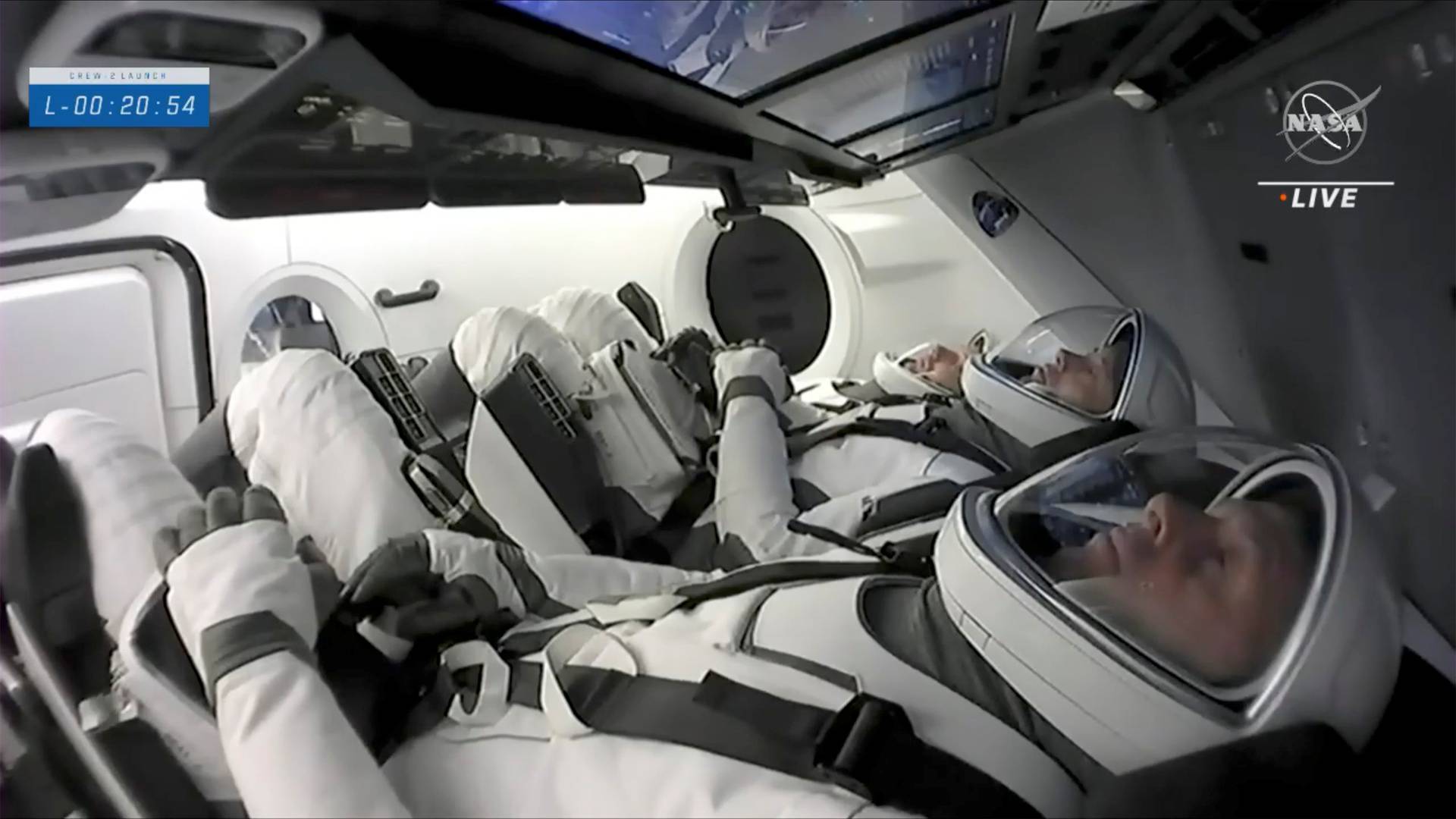 Astronauts await their launch to the Space Station