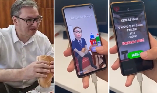 VIDEO Netko je napravio igricu inspriranu Vučićem: 'U košaricu ubaci parizer, meso izbjegavaj!'