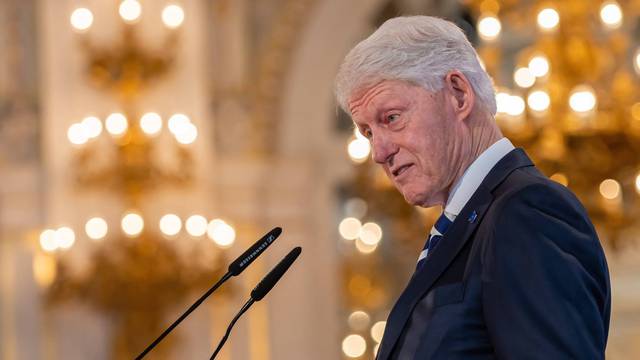 Bill Clinton's visit in Prague, Czech Republic - 13 Mar 2024