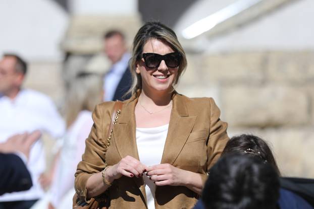 Zagreb: Premijer Andrej Plenković i supruga Ana snimljeni ispred Crkve Svetog Blaža