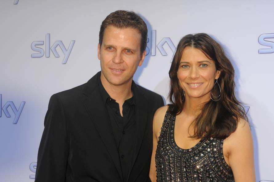 Der ehemalige FuÃballprofi Oliver Bierhoff und seine Frau Klara kommen zum...