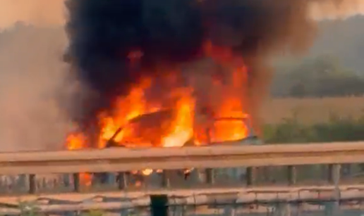 VIDEO Po&zcaron;ar auta kod Gradi&scaron;ke