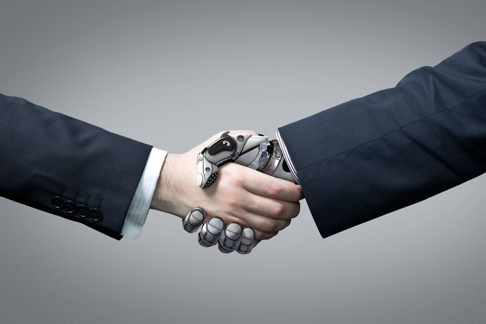 Businessman,And,Robot's,Handshake.,Artificial,Intelligence,Technology
