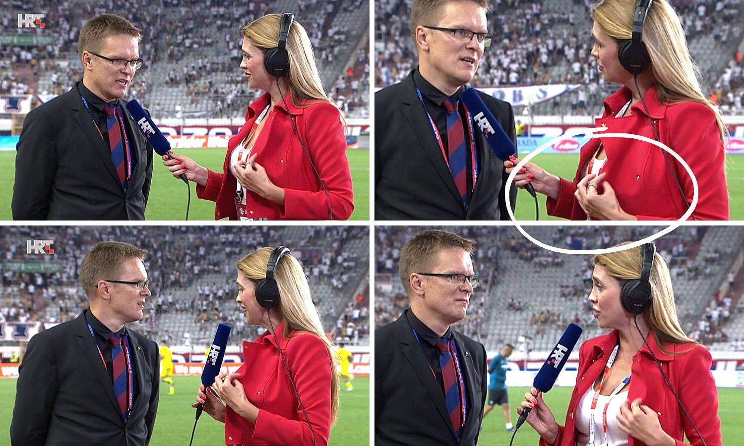 FOTO Što to radi Mirta Šurjak s jaknom dok Dambrauskas plače nakon ispadanja od Villarreala?