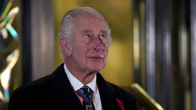 Britain's King Charles and Queen Camilla attend the Royal British Legion Festival of Remembrance, in London