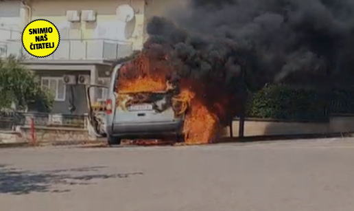 VIDEO Vatrena buktinja 'progutala' auto u Vodicama