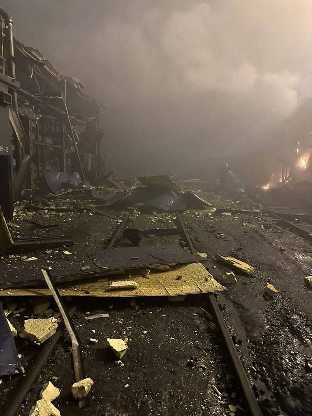 Aftermath of a Russian drone attack in Odesa region