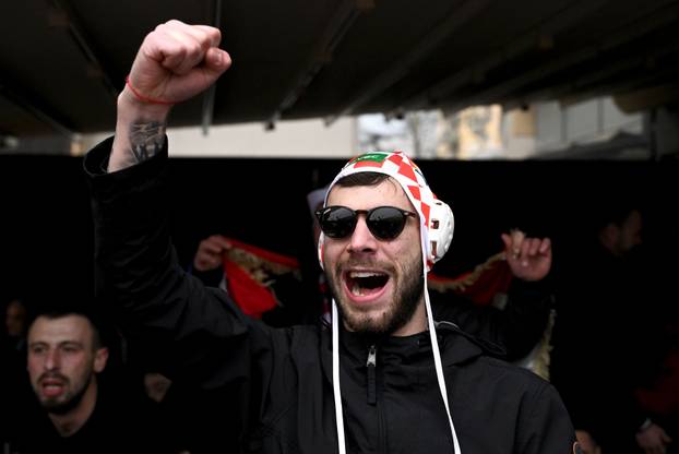 Ljubljana: Dolazak navijača na utakmicu Francuska - Hrvatska 