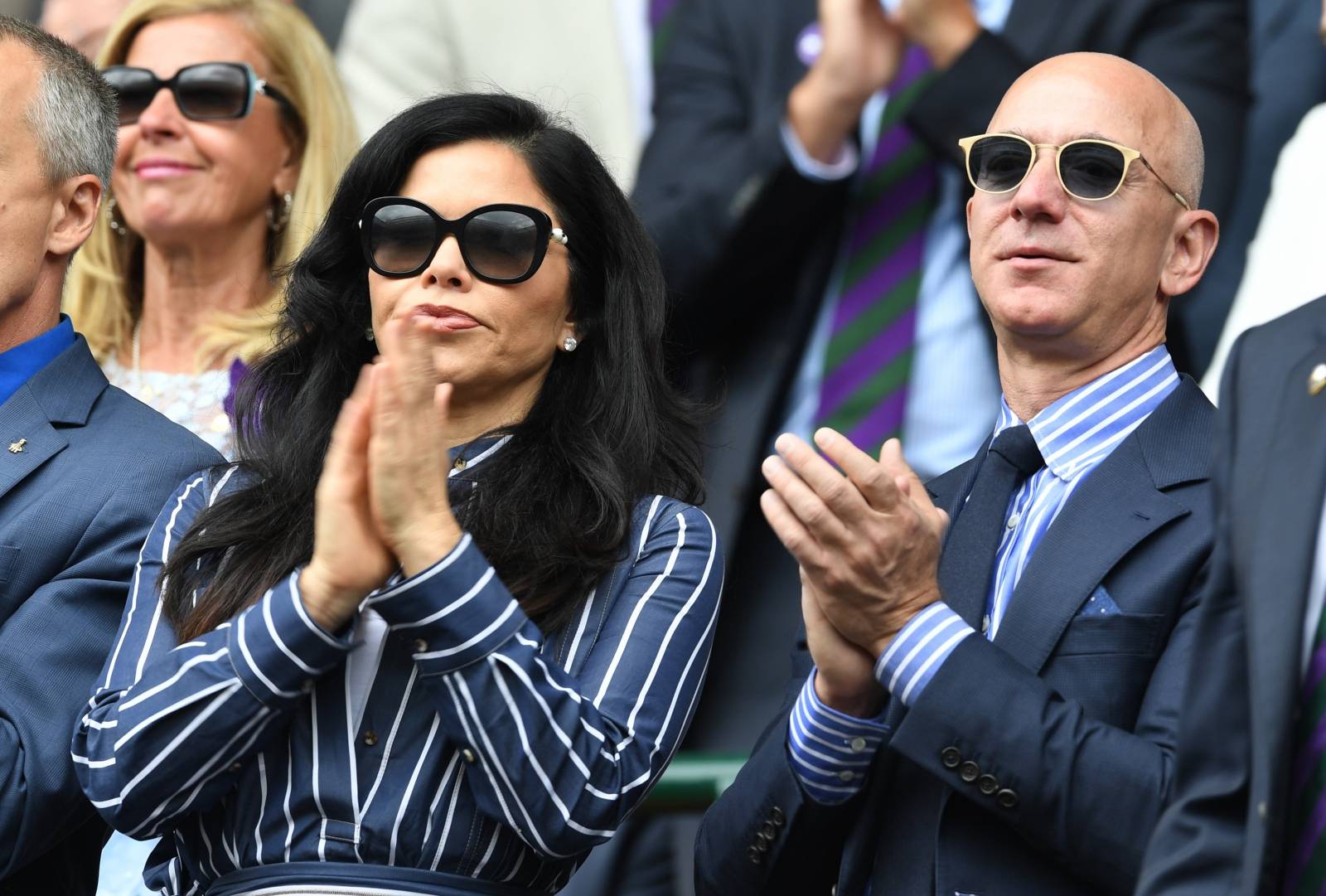 Wimbledon 2019 Jeff Bezos and Lauren Sanchez