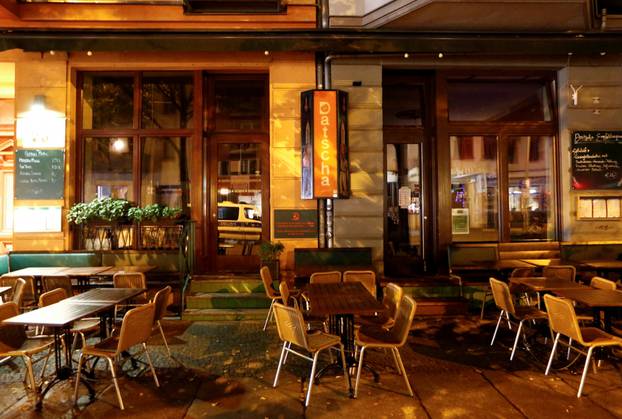 FILE PHOTO: A closed restaurant is pictured during the late-night curfew due to restrictions against the spread of the coronavirus disease (COVID-19) in Berlin