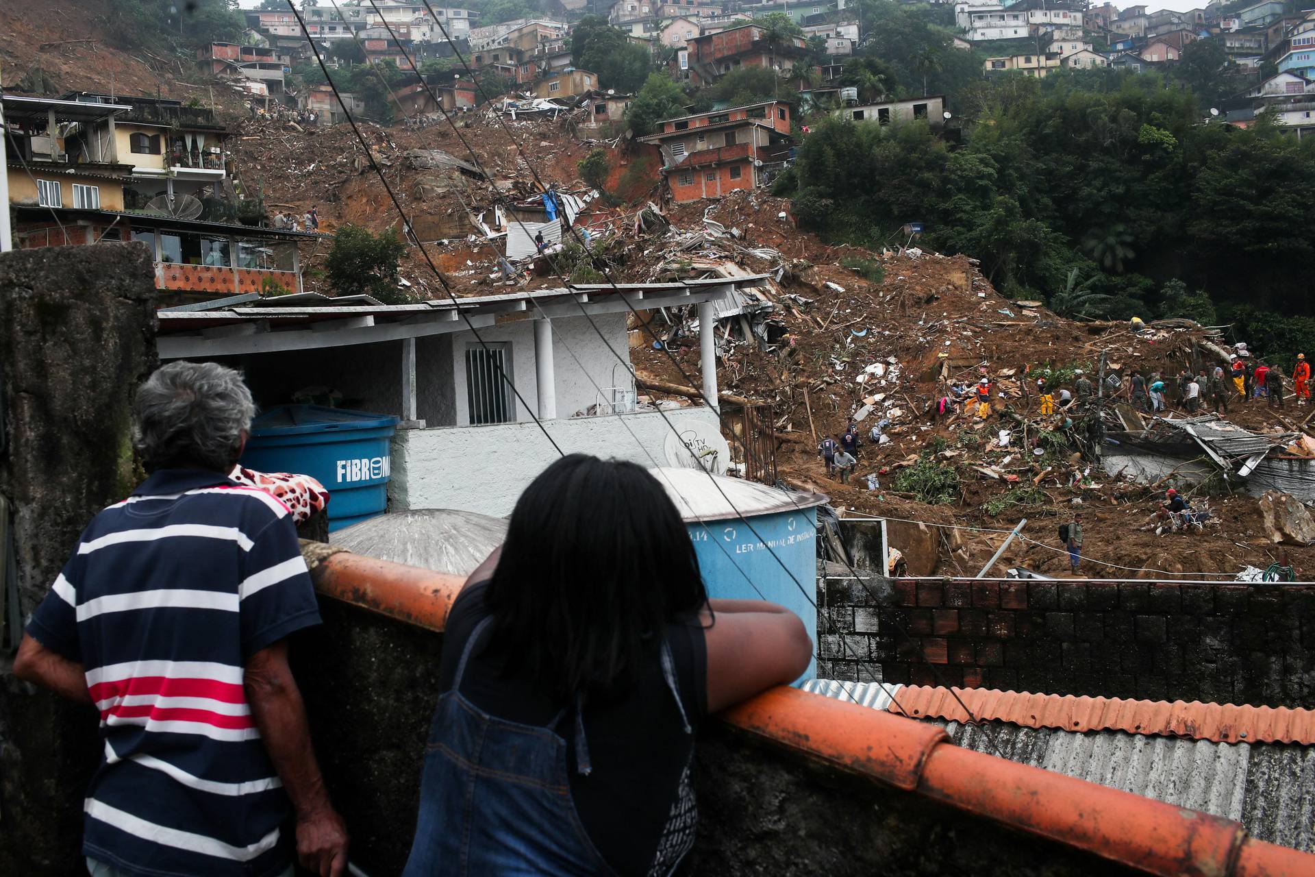 Aftermath of a mudslide at Morro da Oficina