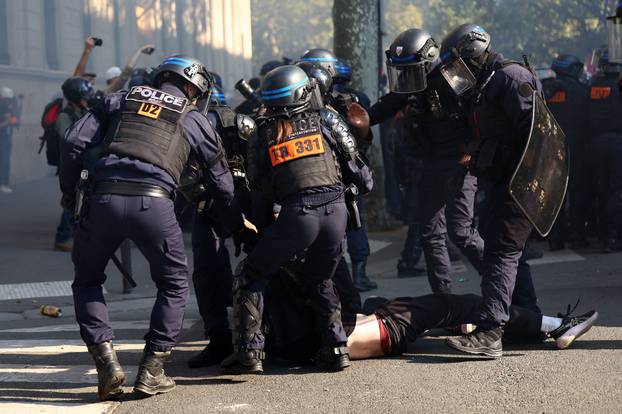 Nationwide strike and anti-government protests called by French unions in France