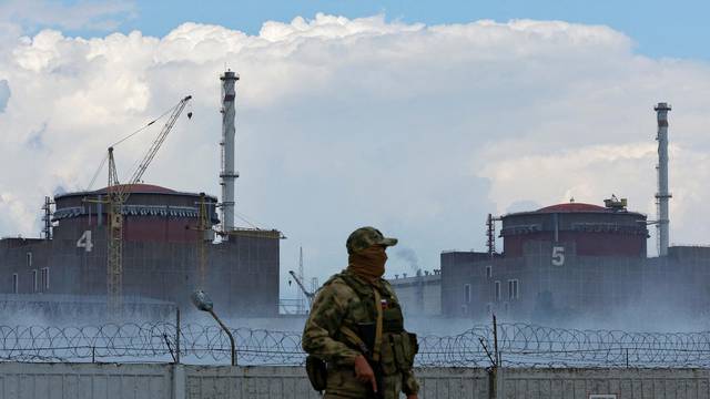 FILE PHOTO: Zaporizhzhia Nuclear Power Plant near Enerhodar