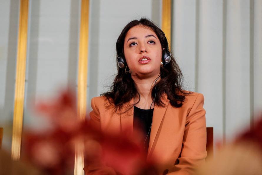 Press conference with the husband and children of this year's winner of the Nobel Peace Prize